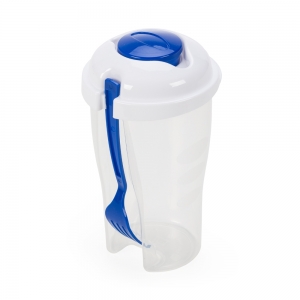 Copo Salada 850ml com Garfo e Suporte para Molho